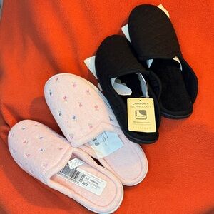 2 sz large ladies slippers isotoner & Cabernet
